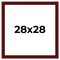 Square Weathered Red Picture Frame - UV Acrylic, Foam Board Backing, Hanging Hardware